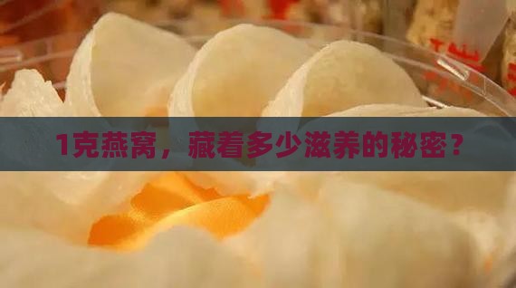 1克燕窝里有多少蛋白质