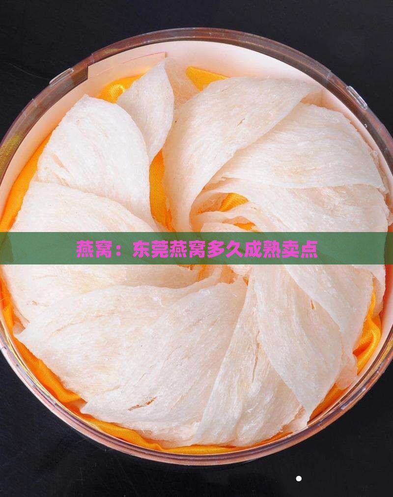 东莞燕窝多久成熟卖点 东莞燕窝多久成熟卖点