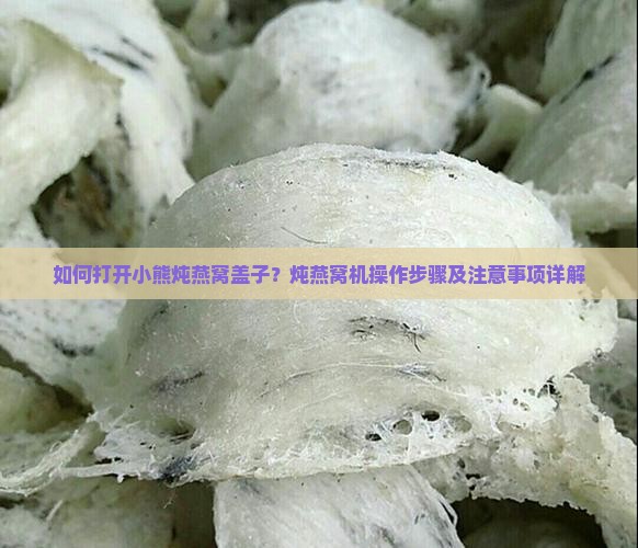 小熊炖燕窝盖子怎么打开
