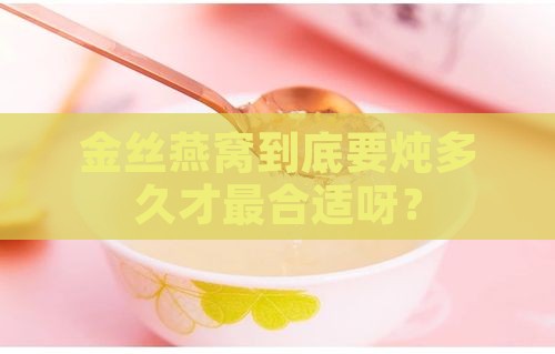 金丝燕燕窝炖多久合适呢