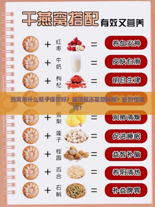 燕窝用什么瓶子保存好 燕窝用什么瓶子保存好