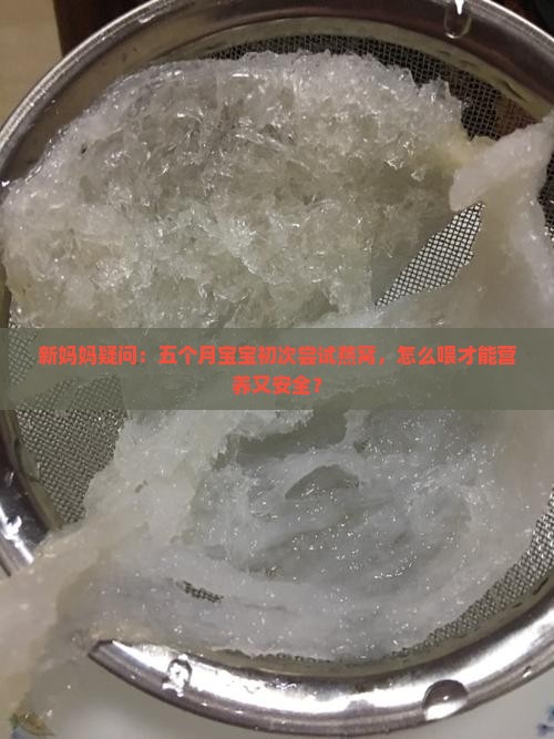 五个月宝宝喝燕窝怎么喝
