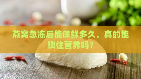 燕窝放速冻保质期多久啊