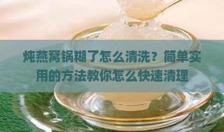 炖燕窝锅糊了怎么清洗掉 炖燕窝锅糊了怎么清洗掉