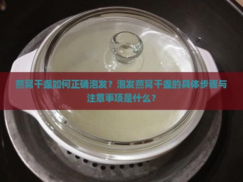 燕窝干盏怎么泡发做法