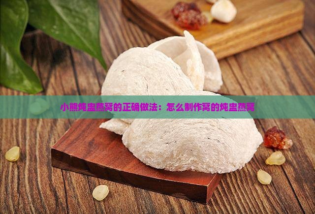 小熊燕窝炖盅怎么做的