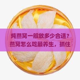 炖燕窝一般放多少合适