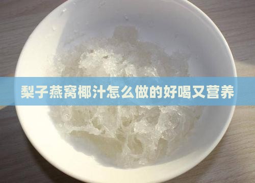 梨子燕窝椰汁怎么做的