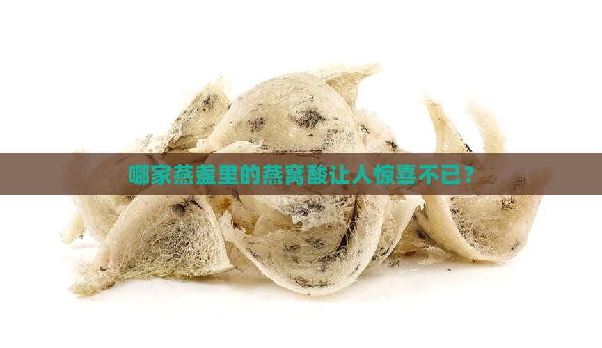 燕盏哪里的燕窝酸丰富好