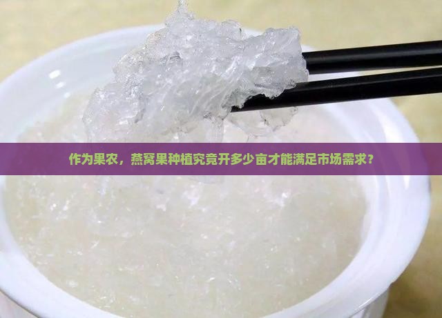 燕窝果一般种植多少亩地