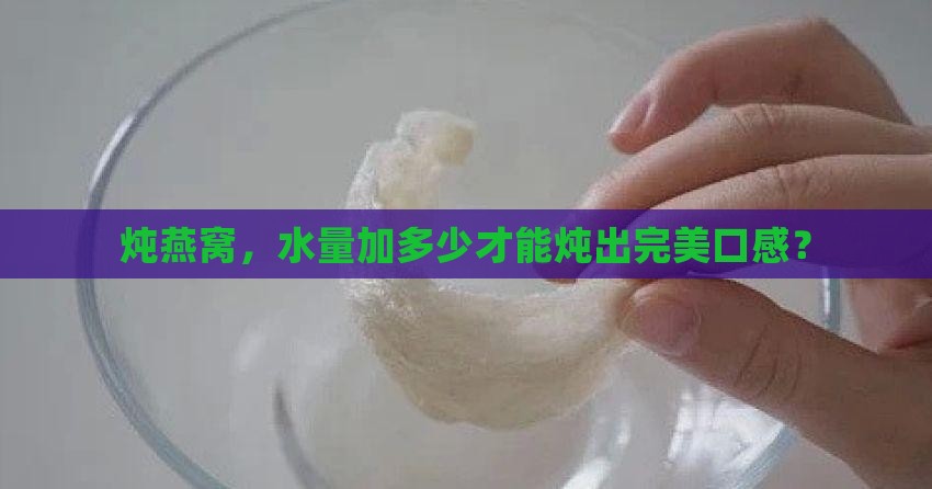 炖的时候燕窝要放多少水