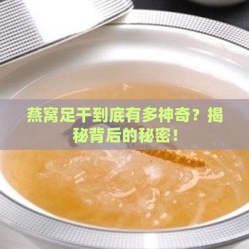燕窝的足干指的是什么