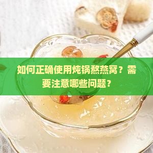 熬燕窝的炖锅怎么用的