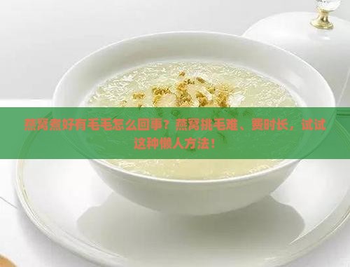燕窝煮好有毛毛怎么回事