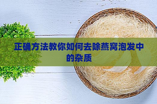 燕窝泡发如何去除杂质