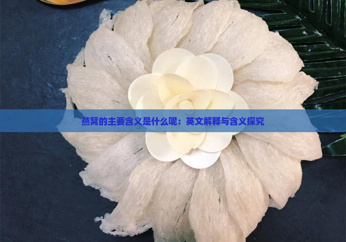 燕窝的主要含义是什么呢