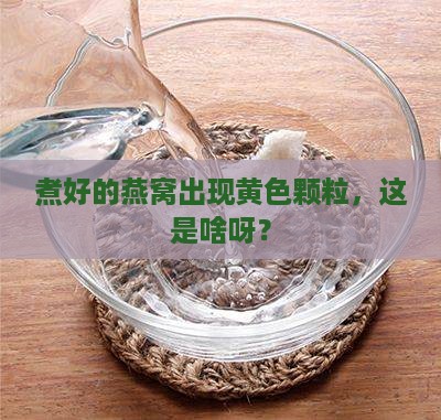 燕窝煮后黄色颗粒是什么
