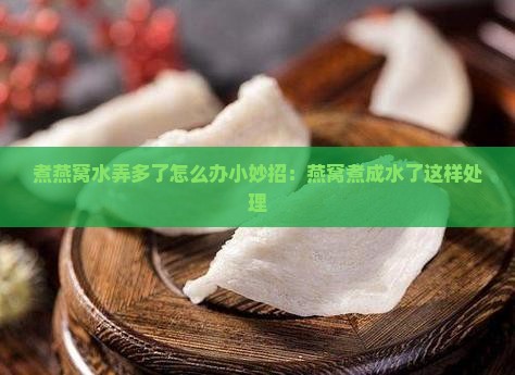 煮燕窝水弄多了怎么办