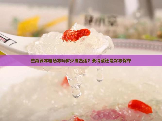 燕窝要冰箱急冻吗多少度
