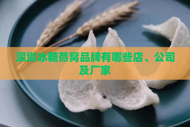 深圳冰糖燕窝品牌有哪些