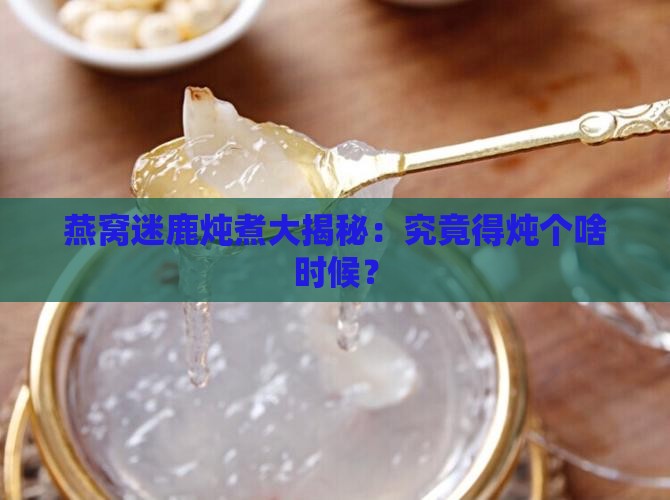 迷鹿炖锅煮燕窝要多久