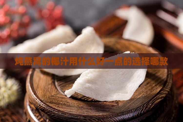 炖燕窝的椰汁用什么好