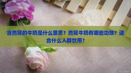 含燕窝的牛奶是什么意思