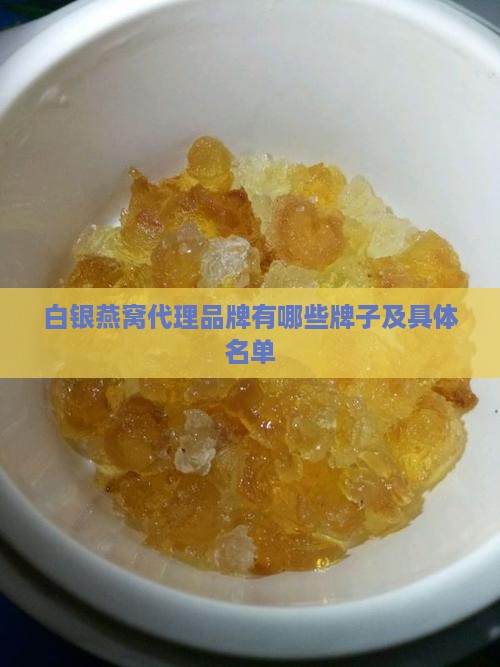 白银燕窝代理品牌有哪些