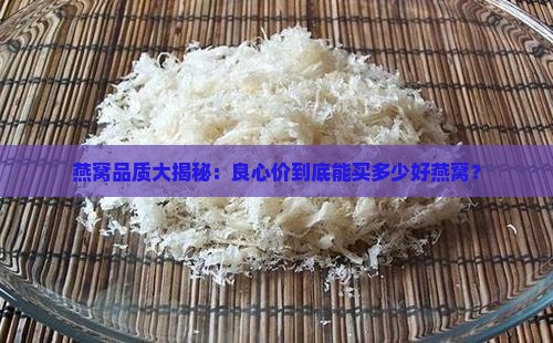 一片好燕窝多少钱一斤