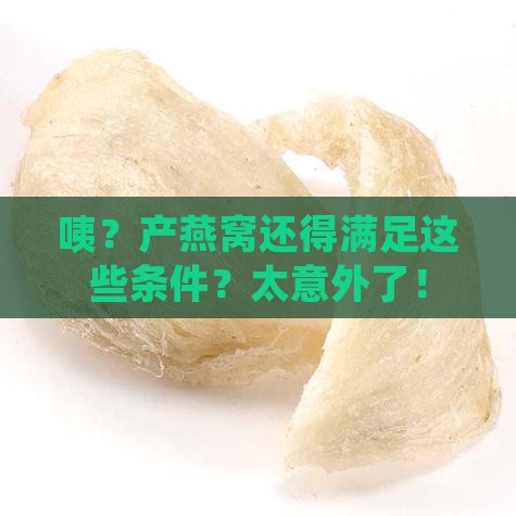 产燕窝的条件是什么呢