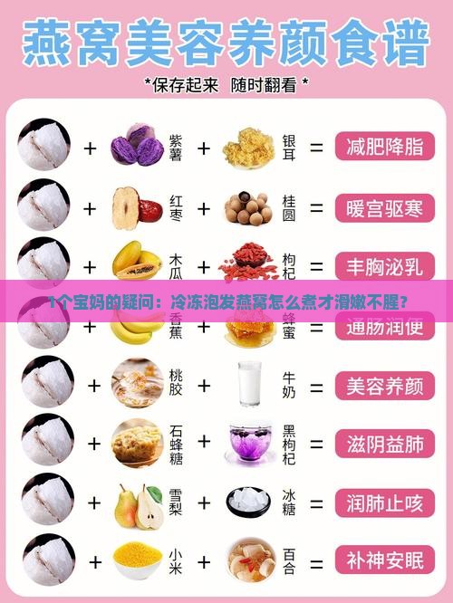 冷冻的泡发燕窝怎么煮