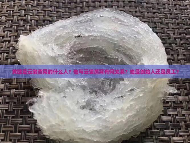 黄建是云裳燕窝的什么人