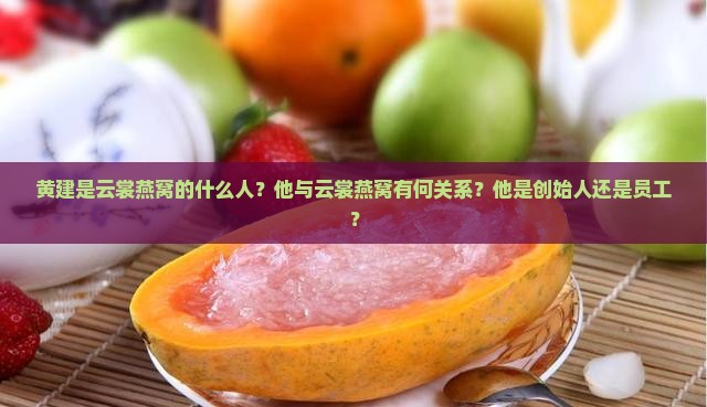 黄建是云裳燕窝的什么人