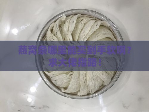燕窝条哪里去买的多啊