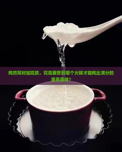 炖燕窝能放花胶吗煲多久