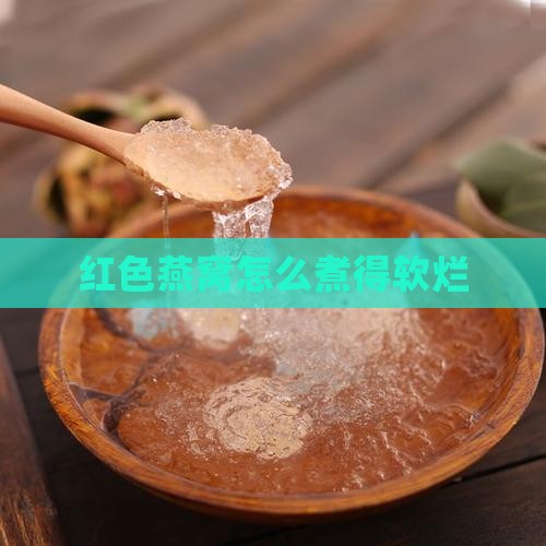 红色燕窝怎么煮的软烂