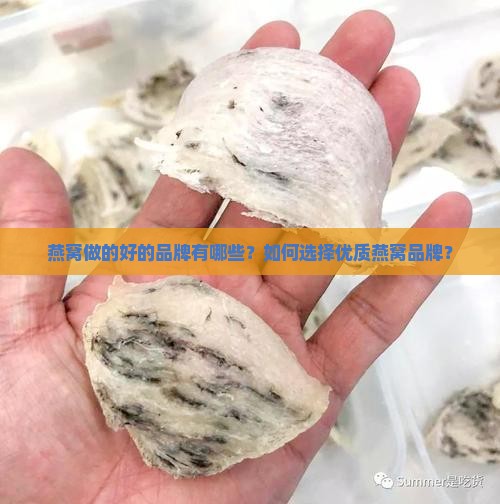 燕窝做的好的品牌有哪些
