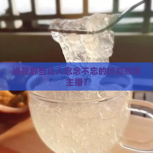 印尼燕窝主播有哪些人