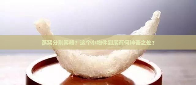 燕窝分割容器是什么东西