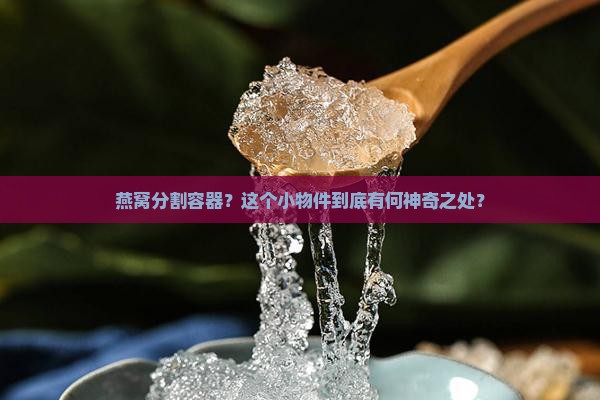 燕窝分割容器是什么东西