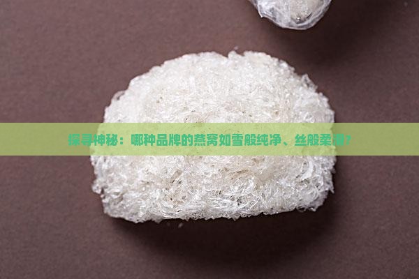 白色丝状燕窝是什么品牌