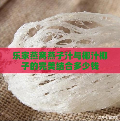 欢乐家燕窝燕子汁多少钱