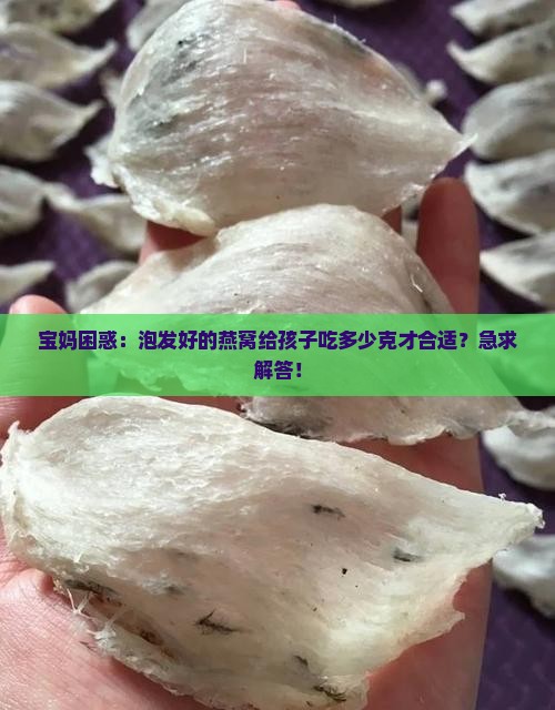 泡发好的燕窝多少克合适