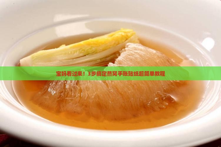 燕窝怎么做手账贴纸教程