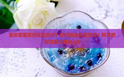 重庆买燕窝哪里买好一点