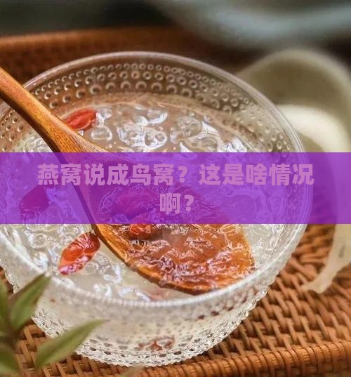 燕窝说成鸟窝什么意思呀