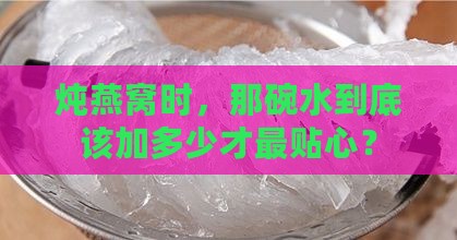 冰糖炖燕窝一次放多少水