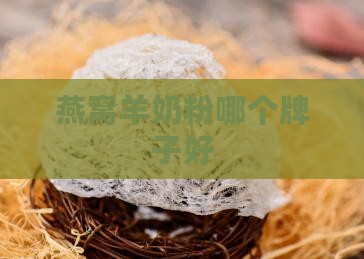 燕窝羊奶粉牌子怎么样的