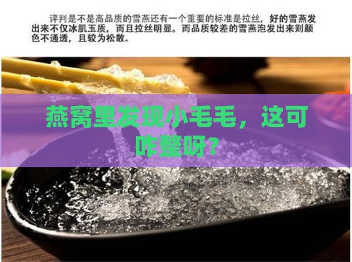 燕窝里有毛怎么弄掉呢