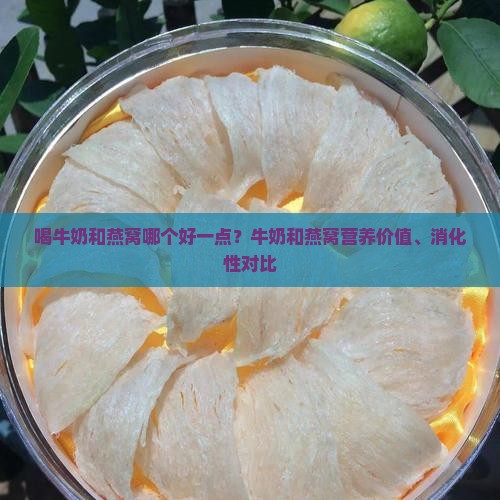 喝牛奶和燕窝哪个好一点